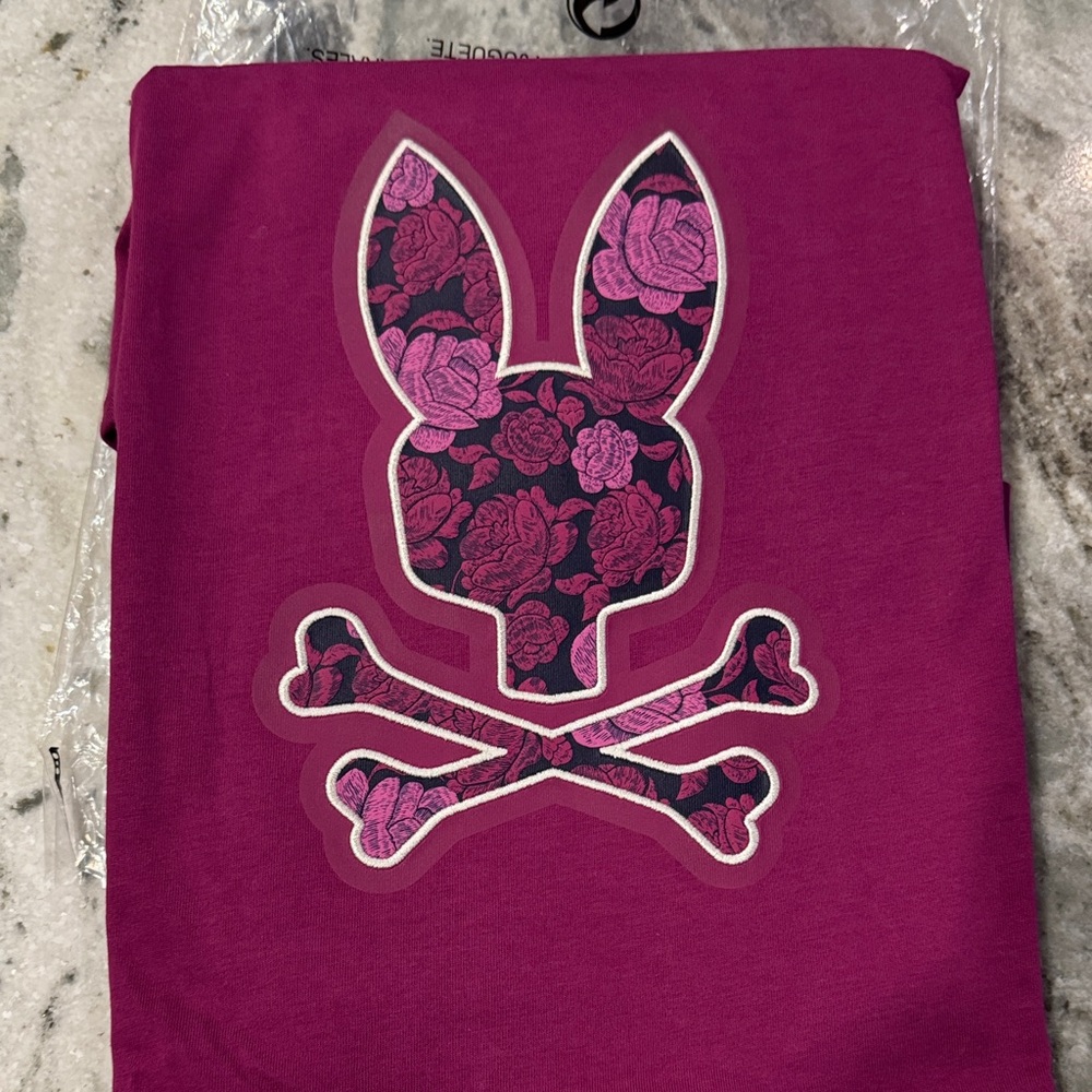 Psycho Bunny Magenta Tee with Iconic Logo